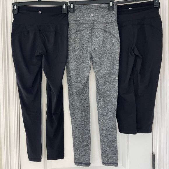 90 Degree by Reflex Leggings Black & Gray - Lot of 3 pairs NWOT Size Small - Picture 2 of 5